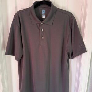 PGA Tour Mens Gray Polo Airflux Short Sleeve Golf Shirt - Size Large - NWOT